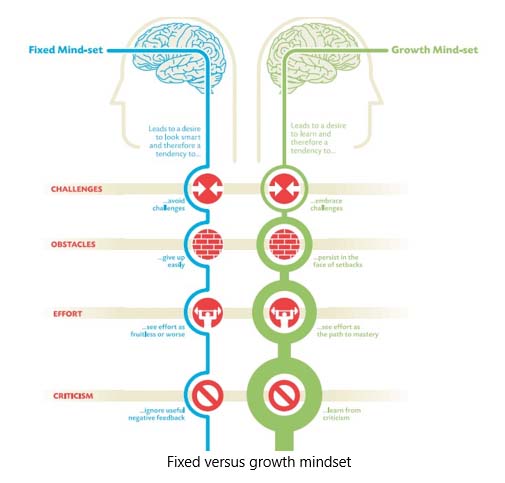 Fixed versus growth mindset